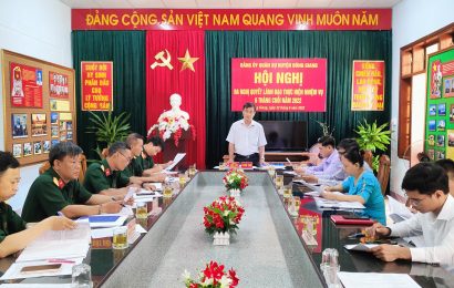 Đảng ủy quân sự Đông Giang Hội nghị ra Nghị quyết  lãnh đạo 6 tháng cuối năm 2022